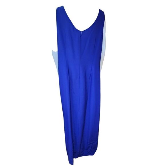 Malas New York Blue Evening Gown & Beaded Jacket Set (20) - Picture 7 of 8